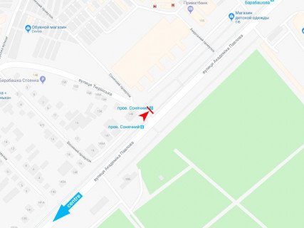 Ситилайт B в Харькове, 1.8x1.2  Павлова вул. - Тюрінська (Якіра) вул., зупинка "Сонячний пров.", з центру схема