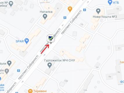 Билборд A в Луцке Соборності пр., 5, навпроти, роздільник схема