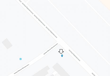 Билборд A в Днепр (Днепропетровск), 6х3  вул. Березинська - вул. Миколи Міхновського (Шпиндяка), на світлофорі, рух до центру схема
