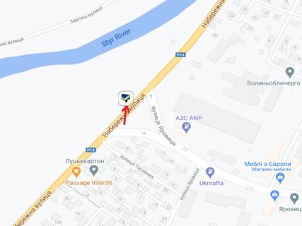 Билборд B в Луцке Набережна вул. - Яровиця вул., на кільці схема