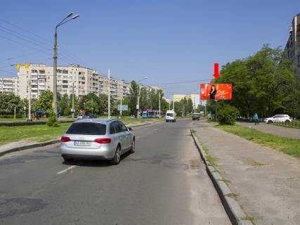 Билборд  в Киеве, 3x6  Симиренка вул., 5 - вул. Григоровича Барського, в сторону ринку "Дніпро", просп. Леся Курбаса (50-річчя Жовтня) фото 1
