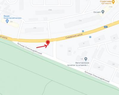 Билборд A в Белой Церкви, 3х6  Вул. Сквирське шосе 218, в районі КПП схема