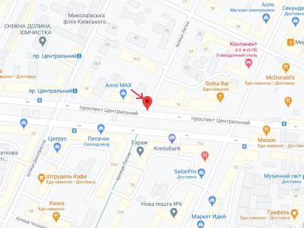 Ситилайт B в Николаеве Центральний просп. (Леніна просп.)., 74А - Героїв Рятувальників вул. (Лягіна)  схема