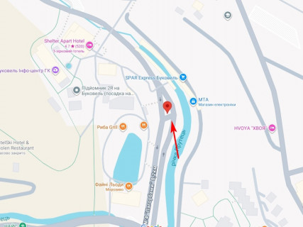 Видеоборд B в Буковеле, 1.8x1.2  Буковель, вихід з центральної площі в сторону готелю "Шелтер" (1) (пакетний продаж Сіті Пакет Нумо) - 666069 схема