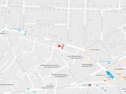 Білборд, Бігборд (Борд)  A у Харкові, 3x6  Матюшенка вул., 3, з центру схема