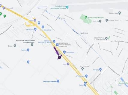 Билборд A в Киеве, 3x6  Кільцева дорога, перед ринком "Столичний" на зупинці "Жуляни-2" схема