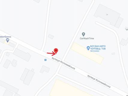 Билборд B в Черновцах Коломыйская ул., 2Г, напротив остановки схема