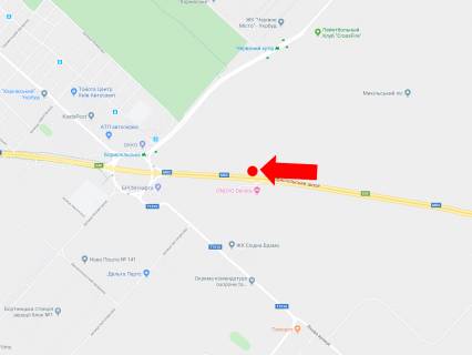 Билборд  в Киеве, 3x6  Траса Київ-Бориспіль, навпроти ресторону "Козацький стан", в'їзд до Києва схема