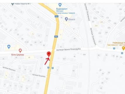 Билборд B в Белой Церкви, 3х6  Вул. Павлюченко перехрестя з вул. П.Запорожця (біля центрального базару) схема