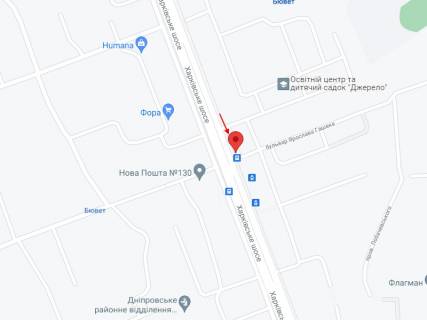 Билборд B в Киеве Харківське шoсе, 9, від Дарницька площа (Ленінградська пл.) схема