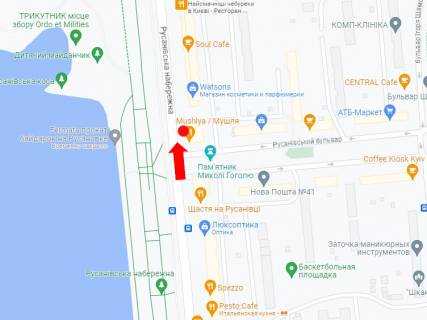 Сiтiлайт A у Києві, 1.8x1.2  Русанівський бул., 1 схема
