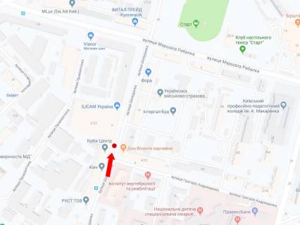 Билборд  в Киеве, 2.3x3.14  Шолуденка вул., 5/25 - вул. Андрющенка, в сторону Лук'янівки схема