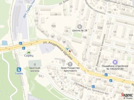 Билборд A в Киеве Щусева ул., 36, ст. м. "Дорогожичи" схема