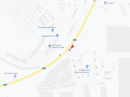 Ситилайт B в Харькове, 1.8x1.2  Мереф'янське шосе, 17/8, зупинка "Мереф'янське шосе", з центру схема