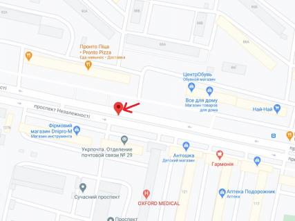 Скроллер A в Черновцах Независимости пр., 125, 3-й от ТЦ "Майдан" - 300247 схема