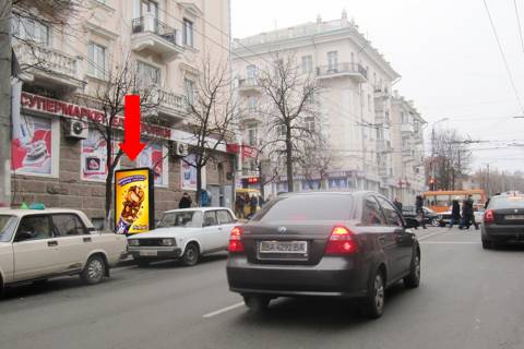 Ситилайт  в Кропивницкий (Кировоград), 1.8x1.2  Шевченка вул. / В. Перспективна вул. (кол. Маркса вул.), 32/11, біля супермаркету "Фокстрот" фото 1