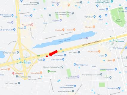Billboard B in Kyiv, 3x6  Bazana av. 12, st. m. "Osokorki", bila supermarketu "Varus", v storonu centru scheme
