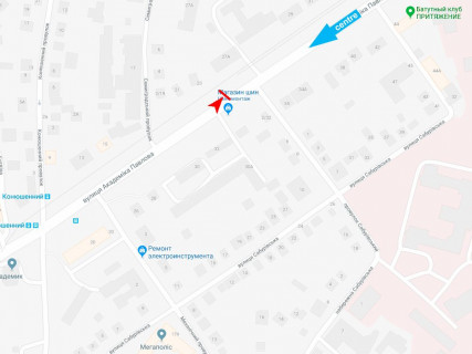 Билборд B в Харькове, 3x6  Павлова вул., 27а, з центру схема