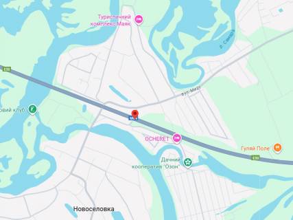 Билборд A в Новоселовке, 3x6  Автодорога М-30, Дніпро-Павлоград, поворот на с. Новоселівка, в сторону Павлограду схема