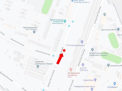 Билборд  в Киеве, 3x6  Сім'ї Сосніних вул, 16 в бік пр. Корольова, супермаркету "Ашан" схема