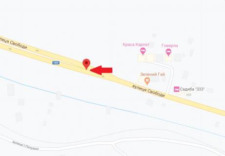 Билборд A в Яремче, 3х6  вул.Свободи ресторан Зелений Гай з Буковеля правий                       VIP схема