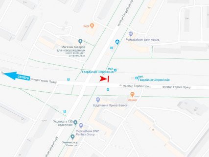 Prismatron, Prism B in Kharkiv, 3x6  Нескорених (кол. Героїв Праці) вул. - Гвардійців-Широнінців вул., 50/29, з центру - 667260 scheme