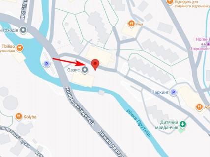 Видеоборд A у Буковелі, 1.8x1.2  продовження пішохідної дороги до центру вздовж ресторану "Сало" (2) (пакетний продаж Сіті Пакет Апарт) - 669468 схема
