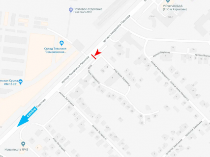 Призма B в Харькове, 3x6  Павлова вул. - Зарудного вул., в центр - 666764 схема