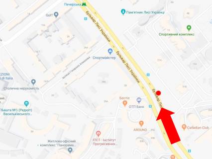 Скроллер A в Киеве, 2.3x3.14  Українки бул., 21А - 21Б, в сторону ст. м. "Печерська" - 470502 схема