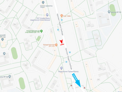 Billboard A in Kharkiv, 3x6  Свободи пр., 35, в центр scheme