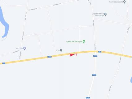 Билборд B в Николаевке, 3x6  Автодорога Суми-Батурин (Р-61) 130 км-150 вправо, с. Миколаївка схема