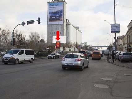 Ситилайт  в Киеве, 1.8x1.2  Набережно-Хрещатицька вул.- вул. Верхній Вал, на світлофорі, в центр фото 1