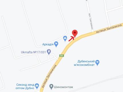 Билборд B в Дубно, 3х6  вул.Залізнична 140_хлібзавод схема