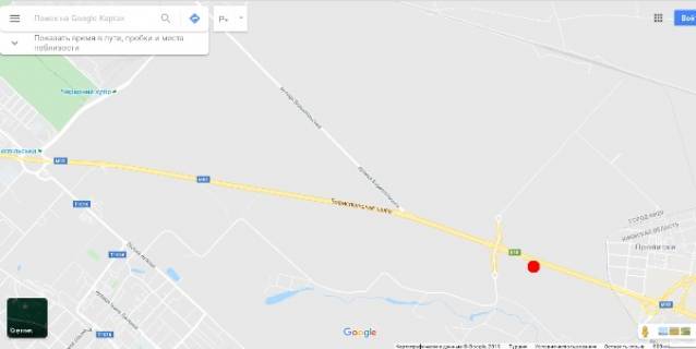 Билборд A в Киеве Бориспільське шосе, АЗС "ANP", в сторону аеропорту "Бориспіль" схема