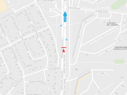 Билборд A в Харькове, 3x6  просп. Льва Ландау (50-річчя СРСР), 123, в центр схема