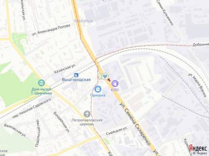 Билборд B в Киеве Скляренко вул. - Петропавлівська площа (Фрунзе пл.)., в сторону Автозаводська вул. схема