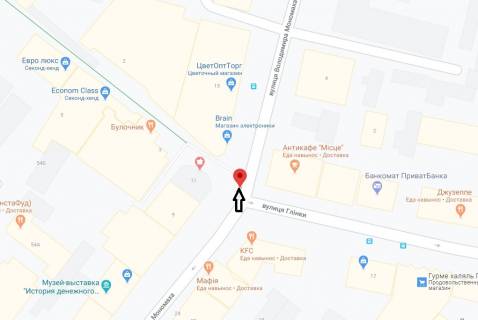 Ситилайт B в Днепр (Днепропетровск), 1.2х1.8  вул. Володимира Мономаха (Московська) - вул. Глінки схема