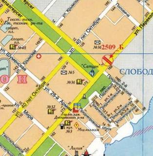 Билборд B в Херсоне Перекопська вул., Консервний комбінат схема