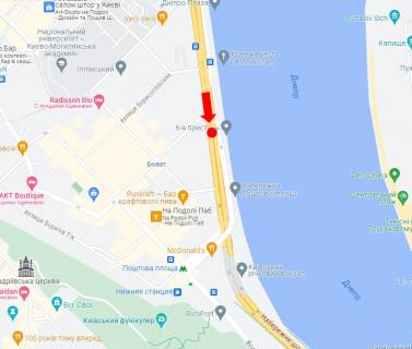 Video Billboard A in Kyiv, 1.8x1.2  Naberezno-Hresatic'ka st., 13-15-17, na r/p, (4-2), u bik st.m. "Postova plosa" - 483926 scheme