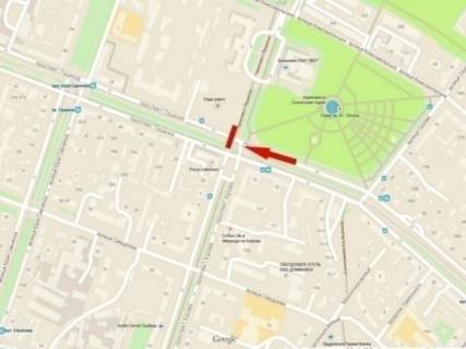Скроллер  в Днепр (Днепропетровск), 2.3x3.14  Українки (кол. Пушкіна) пр. - Поля пр. (колиш. Кірова пр.) - 435898 схема
