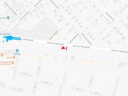 Билборд A в Харькове, 3x6  просп. Ювілейний (П'ятдесятиріччя ВЛКСМ )., 36, Ізюмська вул., з центру схема