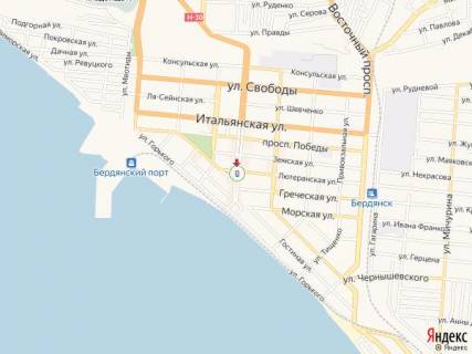 Citylight A in Berdyansk Azovskij av., 45A - Luteranskaa st. scheme