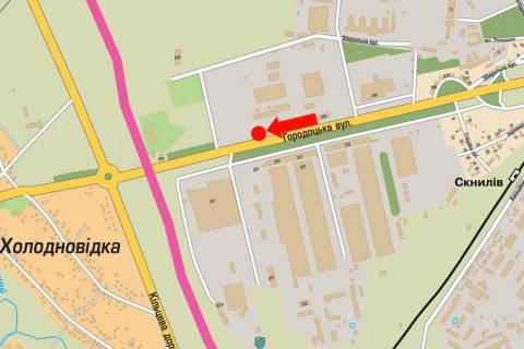 Бэклайт A в Львове, 2.3x3.14  Городоцька вул., 288, АЗС ""WOG", в бік супермаркетів "METRO", "Епіцентр" схема