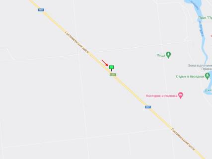 Билборд B в Киеве Гостомельське шосе схема