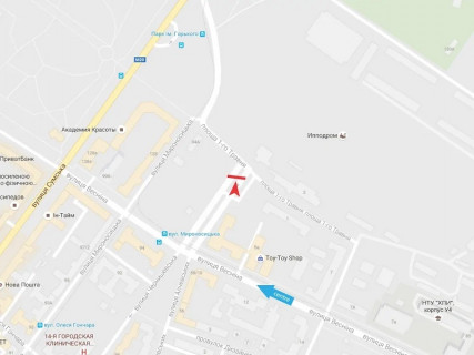 Призма B в Харькове, 3x6  Іподрому майдан (кол. Першого Травня вул.) - Весніна вул., 5а - 666144 схема