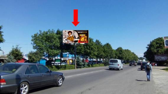 Billboard  in Mukachevo, 3x6  Masarika st. (kol. Matrosova st.), bila vhodu na rinok, gipermarketu "Mivan", z centru Photo 1