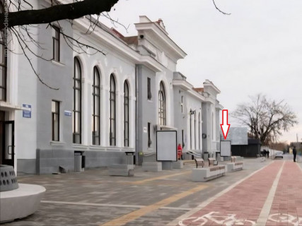 Ситилайт A в Мукачеве, 1.8x1.2  Вокзальна вул., 3, Привокзальна площа з боку міста, (1) фото 1