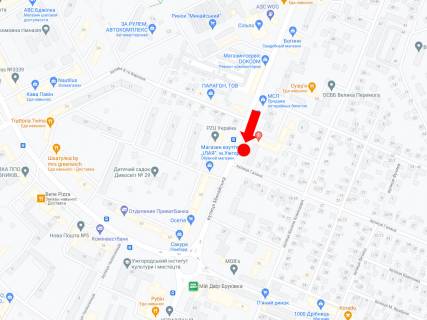 Билборд  в Ужгороде, 3x6  Минайська вул., біля магазину "Осетія" схема