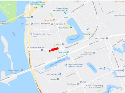 Билборд  в Киеве, 3x6  Березняківська вул., 25, в бік Дніпровської Набережної схема