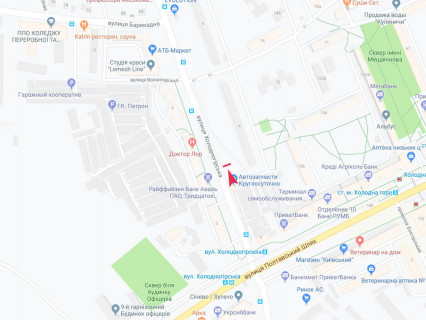 Билборд A в Харькове, 3x6  Холодногірська (Єлізарова) вул., 4, з центру схема